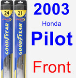 Front Wiper Blade Pack for 2003 Honda Pilot - Hybrid