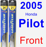 Front Wiper Blade Pack for 2005 Honda Pilot - Hybrid