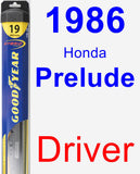 Driver Wiper Blade for 1986 Honda Prelude - Hybrid