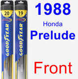 Front Wiper Blade Pack for 1988 Honda Prelude - Hybrid