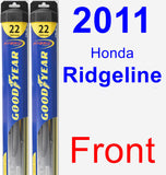 Front Wiper Blade Pack for 2011 Honda Ridgeline - Hybrid