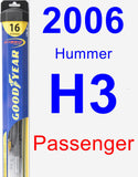 Passenger Wiper Blade for 2006 Hummer H3 - Hybrid