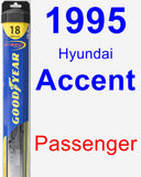 Passenger Wiper Blade for 1995 Hyundai Accent - Hybrid