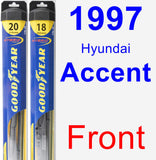 Front Wiper Blade Pack for 1997 Hyundai Accent - Hybrid