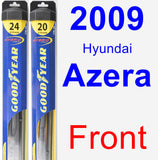 Front Wiper Blade Pack for 2009 Hyundai Azera - Hybrid