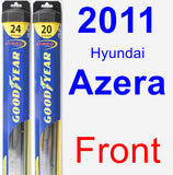 Front Wiper Blade Pack for 2011 Hyundai Azera - Hybrid