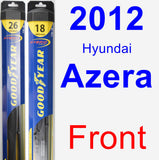 Front Wiper Blade Pack for 2012 Hyundai Azera - Hybrid