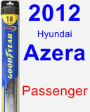 Passenger Wiper Blade for 2012 Hyundai Azera - Hybrid