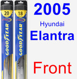 Front Wiper Blade Pack for 2005 Hyundai Elantra - Hybrid