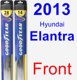 Front Wiper Blade Pack for 2013 Hyundai Elantra - Hybrid