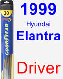 Driver Wiper Blade for 1999 Hyundai Elantra - Hybrid