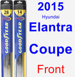 Front Wiper Blade Pack for 2015 Hyundai Elantra Coupe - Hybrid