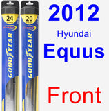 Front Wiper Blade Pack for 2012 Hyundai Equus - Hybrid