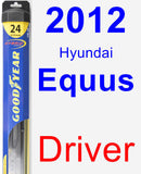 Driver Wiper Blade for 2012 Hyundai Equus - Hybrid