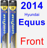 Front Wiper Blade Pack for 2014 Hyundai Equus - Hybrid