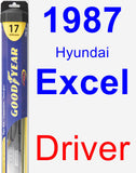 Driver Wiper Blade for 1987 Hyundai Excel - Hybrid