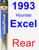 Rear Wiper Blade for 1993 Hyundai Excel - Hybrid