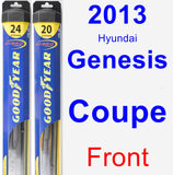 Front Wiper Blade Pack for 2013 Hyundai Genesis Coupe - Hybrid