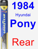 Rear Wiper Blade for 1984 Hyundai Pony - Hybrid