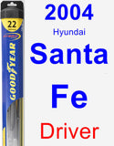 Driver Wiper Blade for 2004 Hyundai Santa Fe - Hybrid