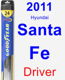 Driver Wiper Blade for 2011 Hyundai Santa Fe - Hybrid