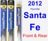 Front & Rear Wiper Blade Pack for 2012 Hyundai Santa Fe - Hybrid