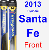 Front Wiper Blade Pack for 2013 Hyundai Santa Fe - Hybrid