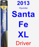 Driver Wiper Blade for 2013 Hyundai Santa Fe XL - Hybrid