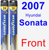 Front Wiper Blade Pack for 2007 Hyundai Sonata - Hybrid