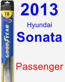 Passenger Wiper Blade for 2013 Hyundai Sonata - Hybrid