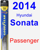 Passenger Wiper Blade for 2014 Hyundai Sonata - Hybrid