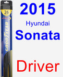 Driver Wiper Blade for 2015 Hyundai Sonata - Hybrid