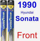 Front Wiper Blade Pack for 1990 Hyundai Sonata - Hybrid