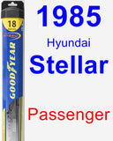 Passenger Wiper Blade for 1985 Hyundai Stellar - Hybrid