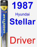 Driver Wiper Blade for 1987 Hyundai Stellar - Hybrid