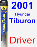 Driver Wiper Blade for 2001 Hyundai Tiburon - Hybrid