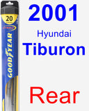 Rear Wiper Blade for 2001 Hyundai Tiburon - Hybrid