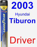 Driver Wiper Blade for 2003 Hyundai Tiburon - Hybrid