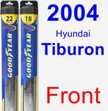 Front Wiper Blade Pack for 2004 Hyundai Tiburon - Hybrid