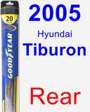 Rear Wiper Blade for 2005 Hyundai Tiburon - Hybrid