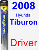 Driver Wiper Blade for 2008 Hyundai Tiburon - Hybrid