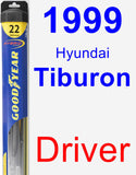 Driver Wiper Blade for 1999 Hyundai Tiburon - Hybrid