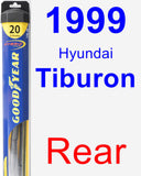 Rear Wiper Blade for 1999 Hyundai Tiburon - Hybrid