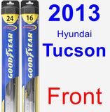 Front Wiper Blade Pack for 2013 Hyundai Tucson - Hybrid