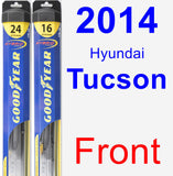 Front Wiper Blade Pack for 2014 Hyundai Tucson - Hybrid