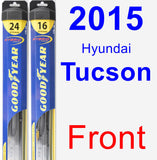 Front Wiper Blade Pack for 2015 Hyundai Tucson - Hybrid