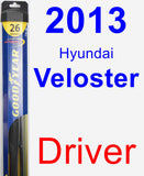 Driver Wiper Blade for 2013 Hyundai Veloster - Hybrid