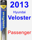 Passenger Wiper Blade for 2013 Hyundai Veloster - Hybrid