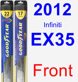Front Wiper Blade Pack for 2012 Infiniti EX35 - Hybrid
