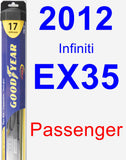 Passenger Wiper Blade for 2012 Infiniti EX35 - Hybrid